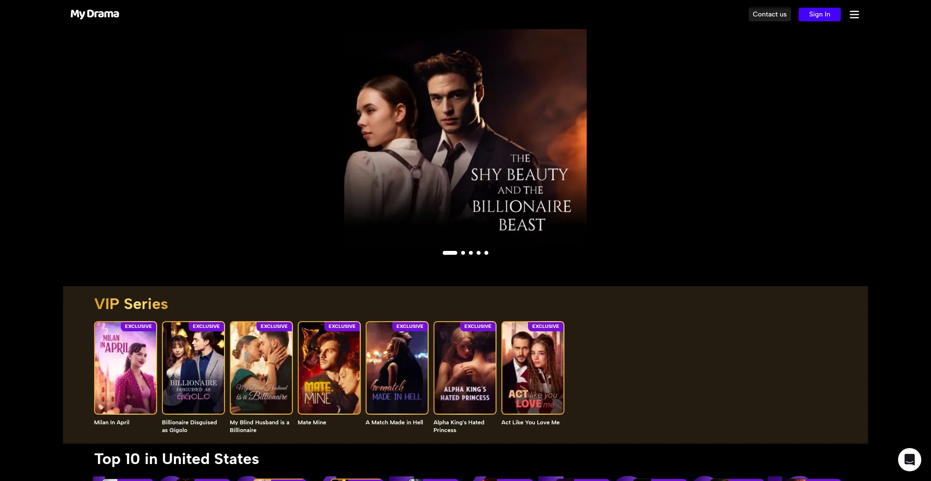 Website screenshot of My-drama.com