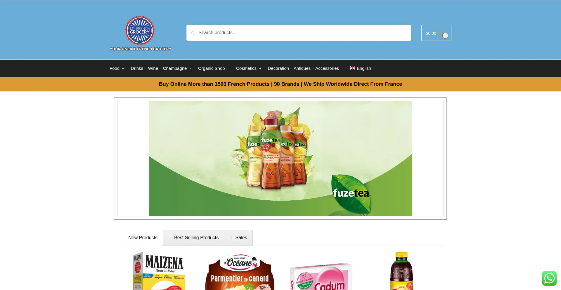 Website screenshot of My-french-grocery.com