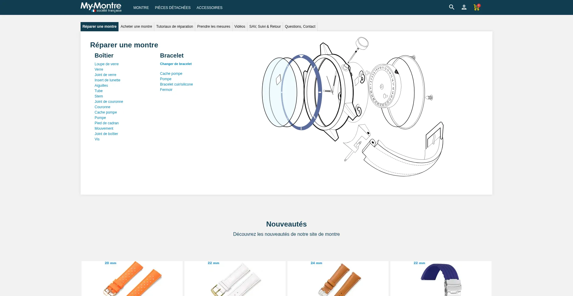 Website screenshot of My-montre.com