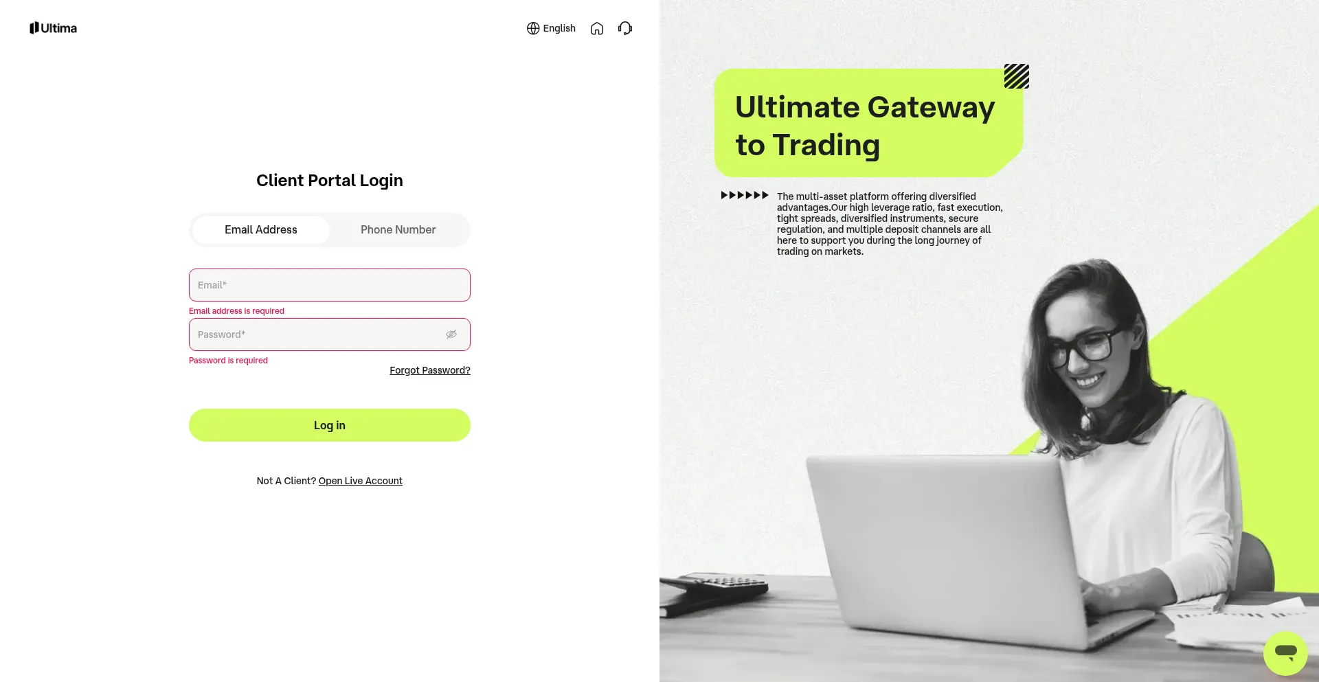 Myaccount.ultimamarkets.com