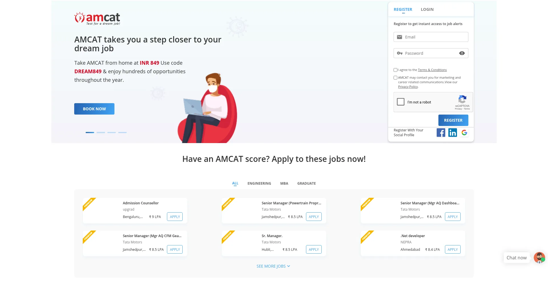Website screenshot of Myamcat.com