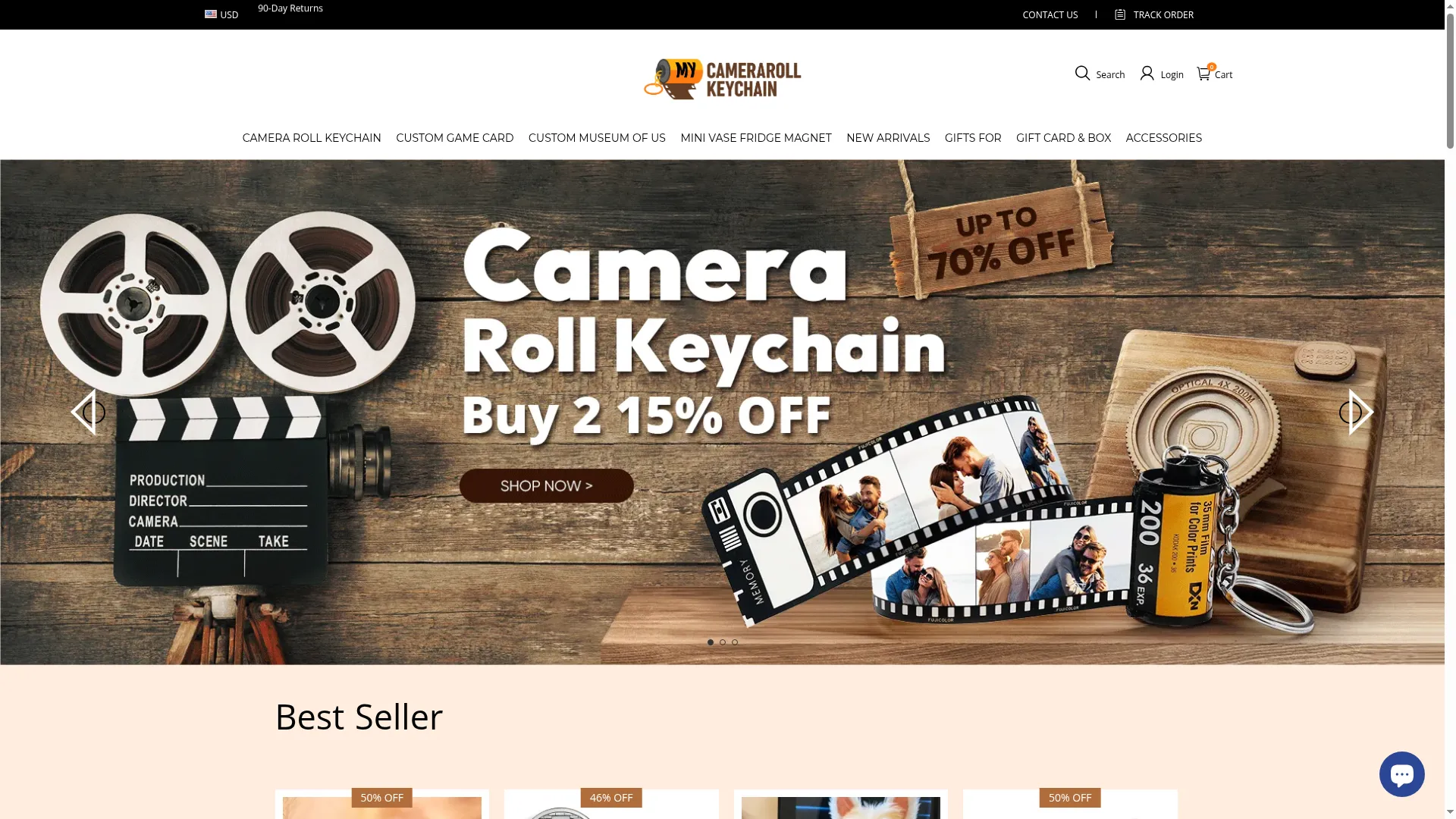 Mycamerarollkeychain.com