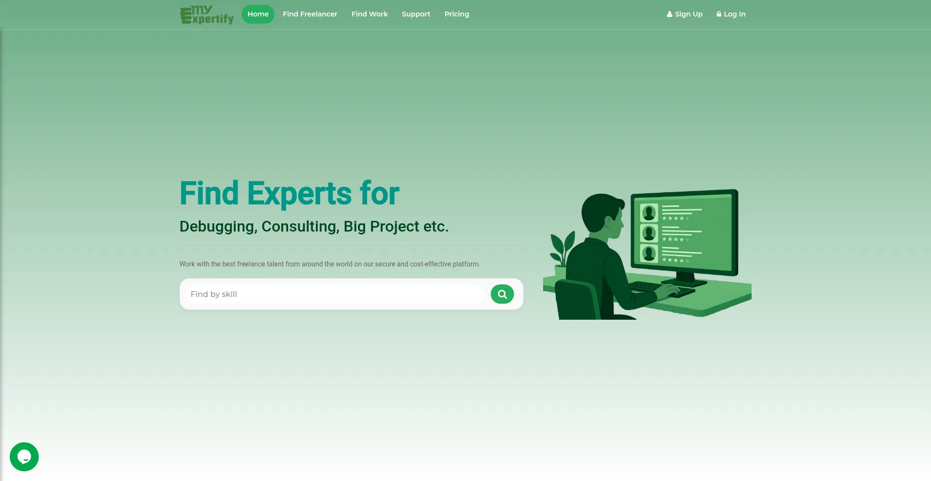 Website screenshot of Myexpertify.com