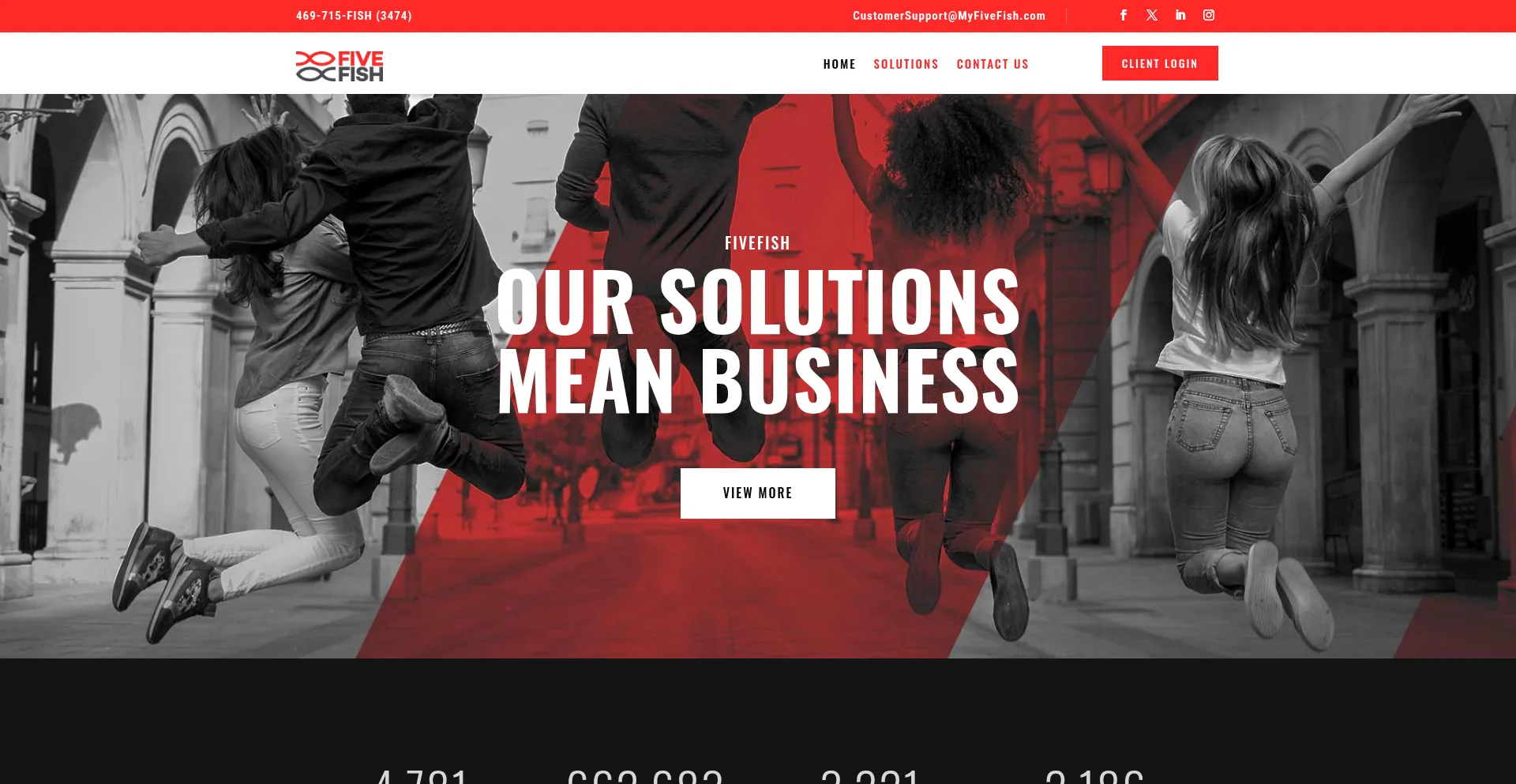 Website screenshot of Myfivefish.com
