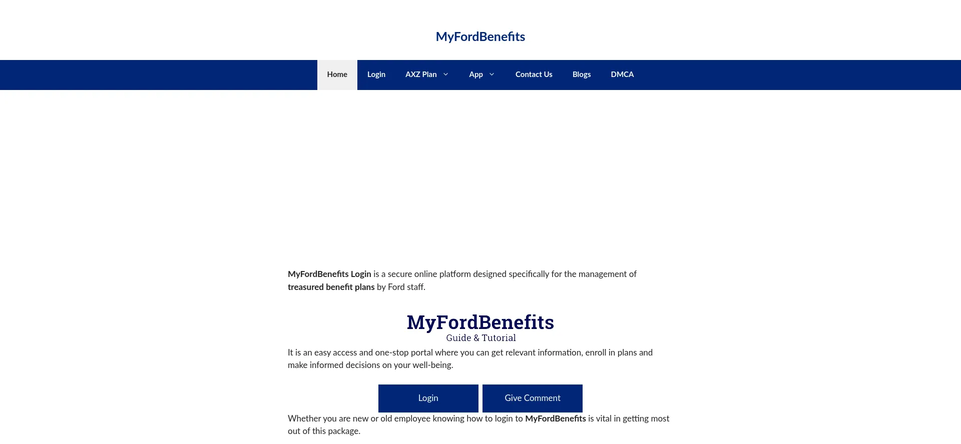Website screenshot of Myford-benefits.com