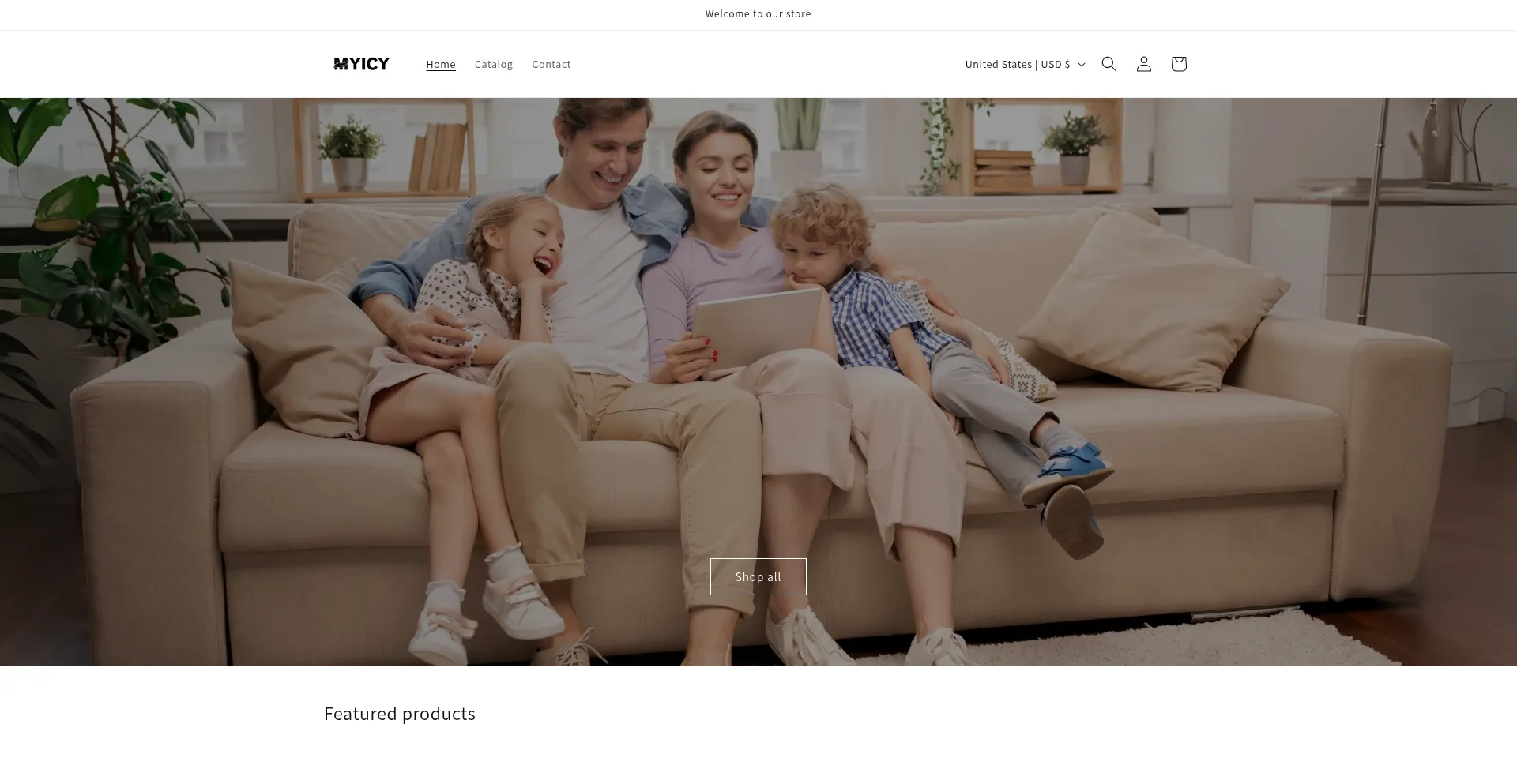 Website screenshot of Myicy.site