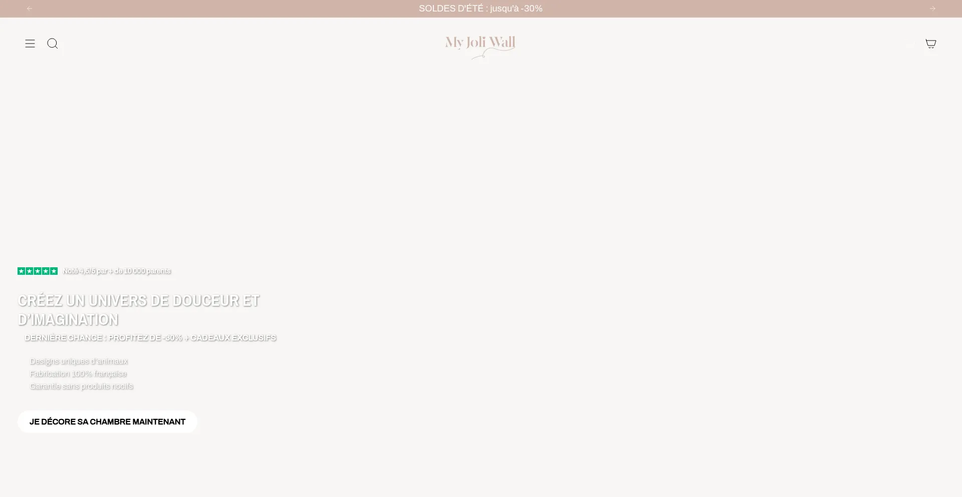 Website screenshot of Myjoliewall.com