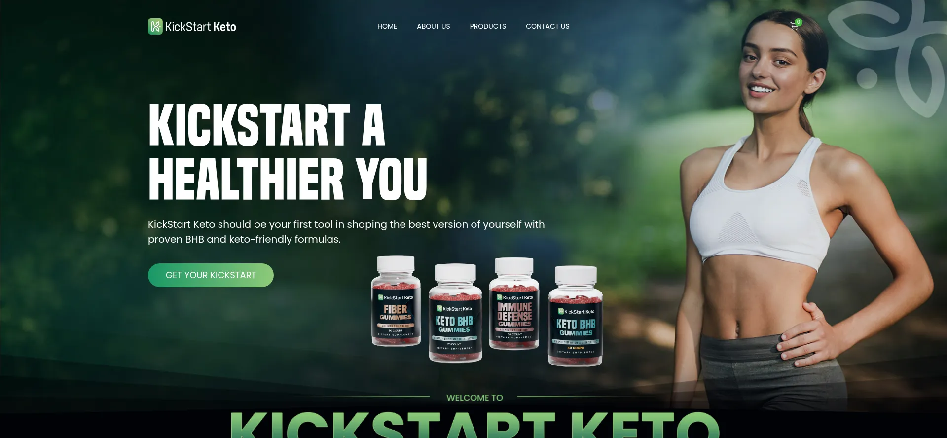 Website screenshot of Mykickstartketo.com