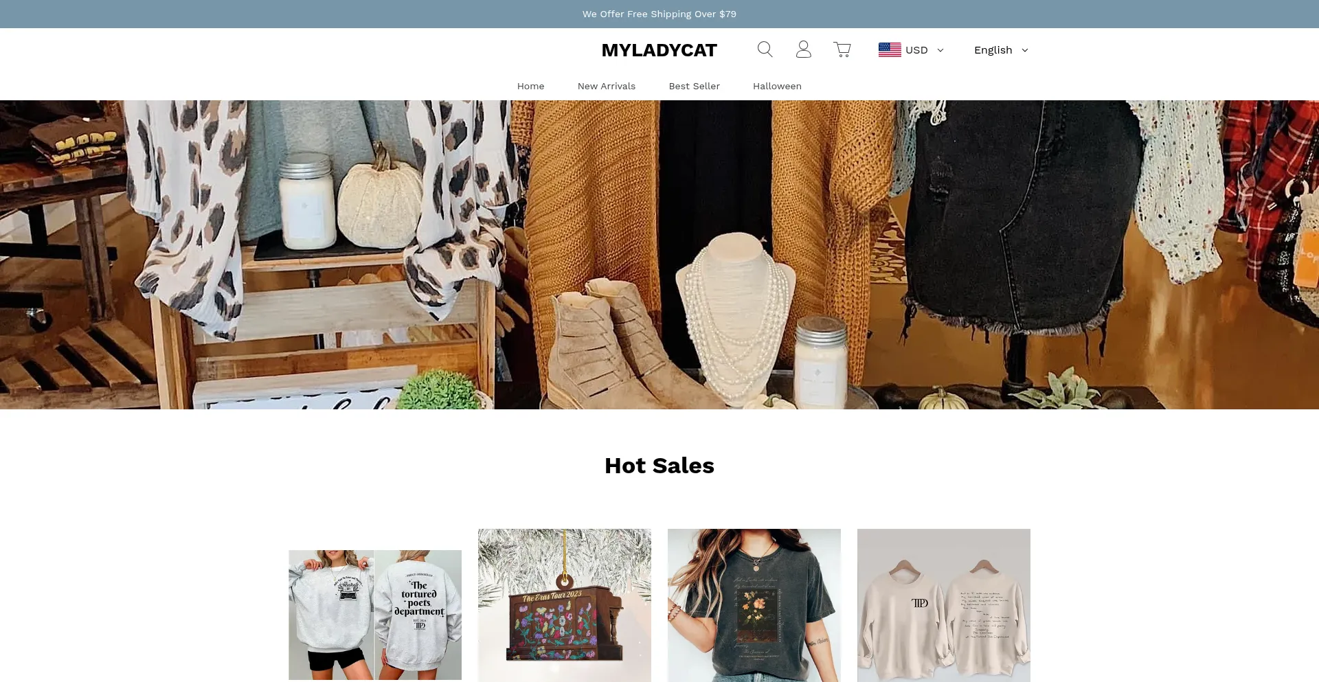 Website screenshot of Myladycat.com