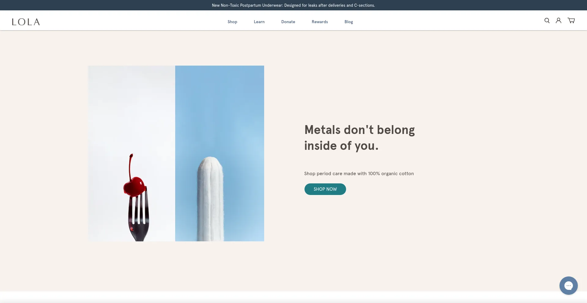 Website screenshot of Mylola.com