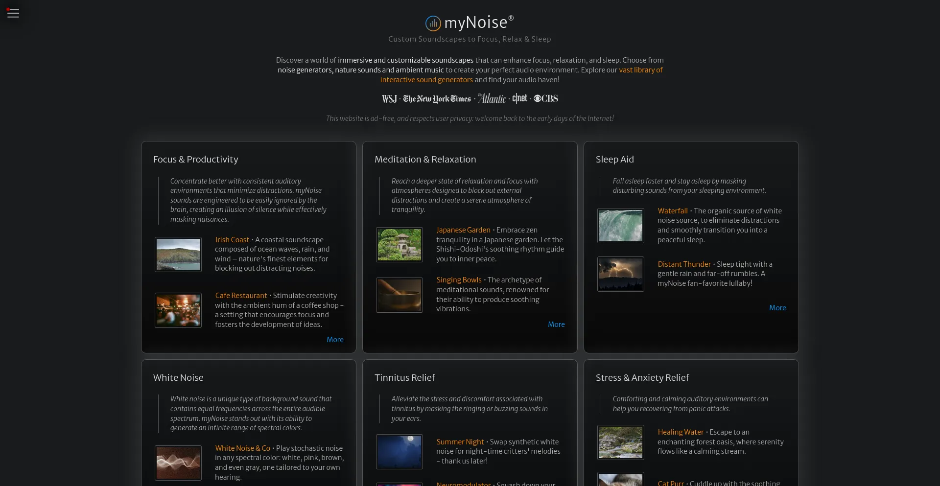 Mynoise.net