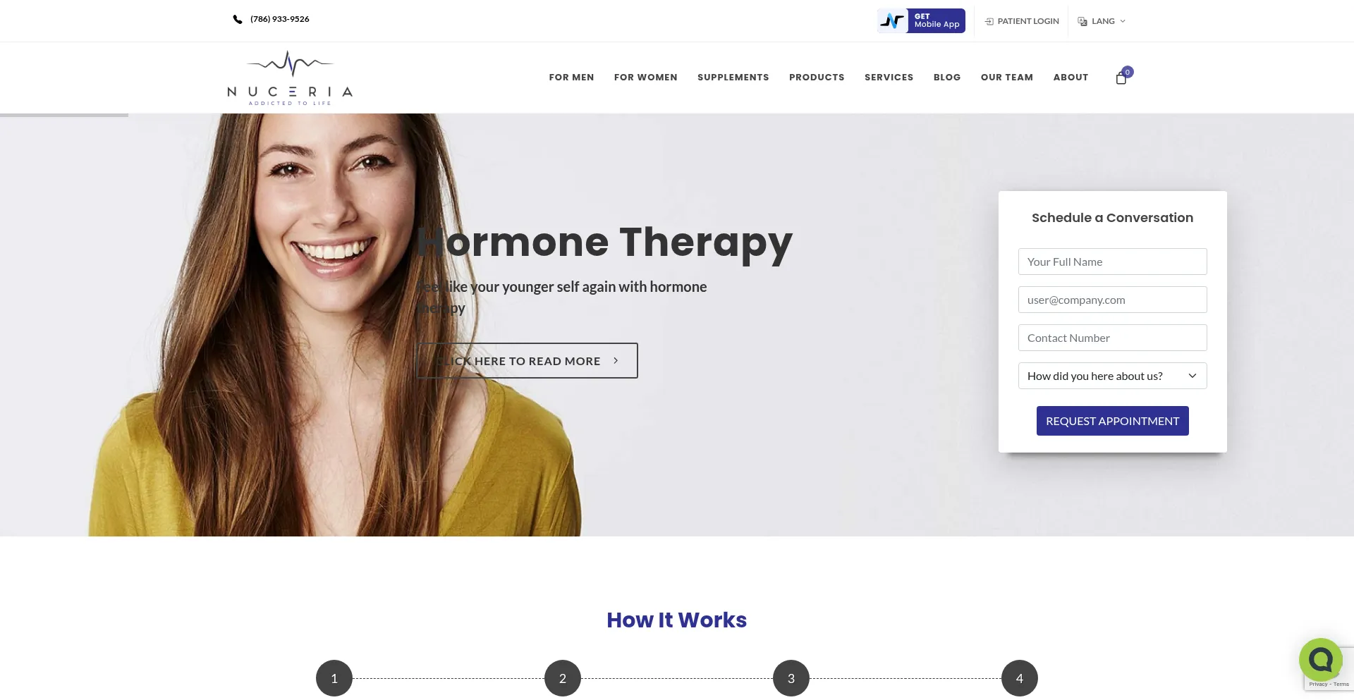 Website screenshot of Mynuceria.com