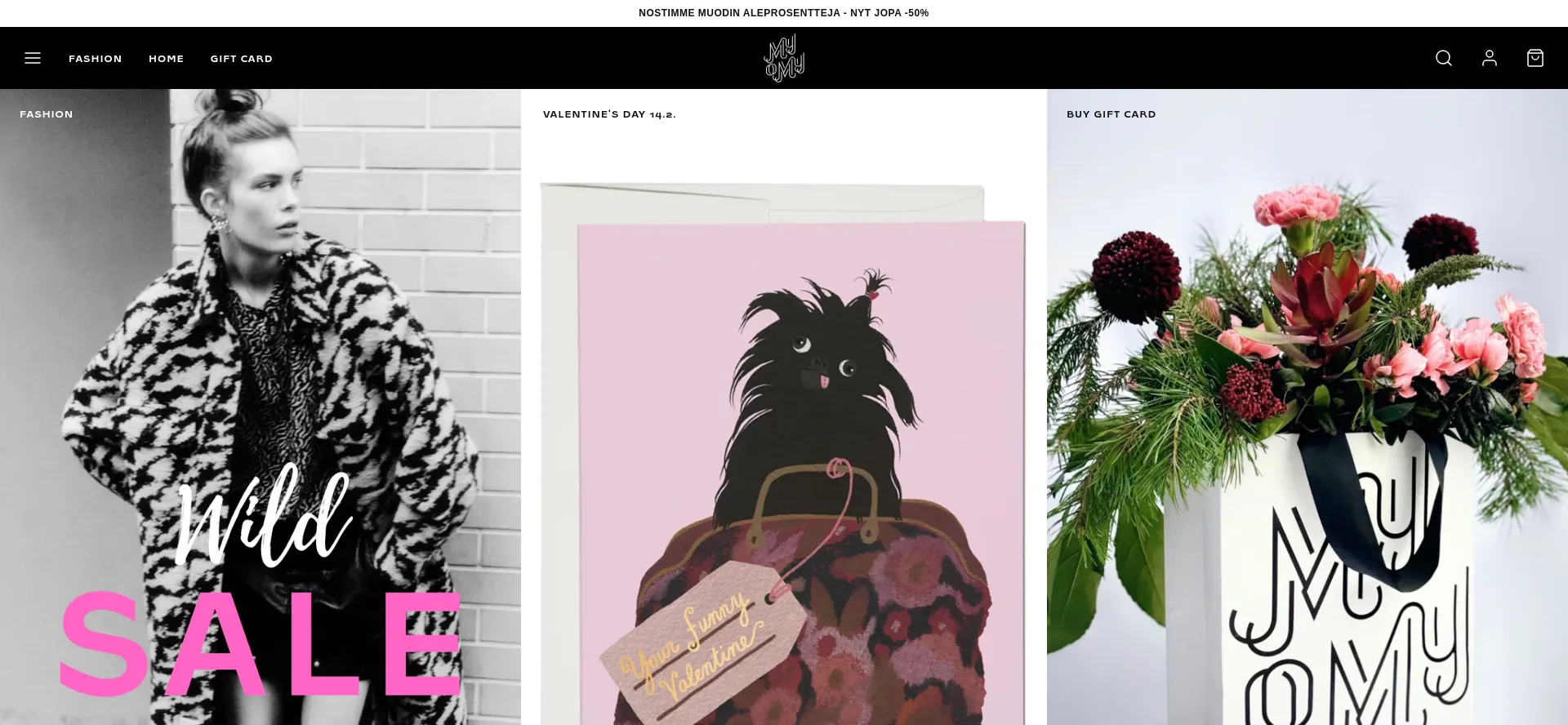 Website screenshot of Myomy.fi