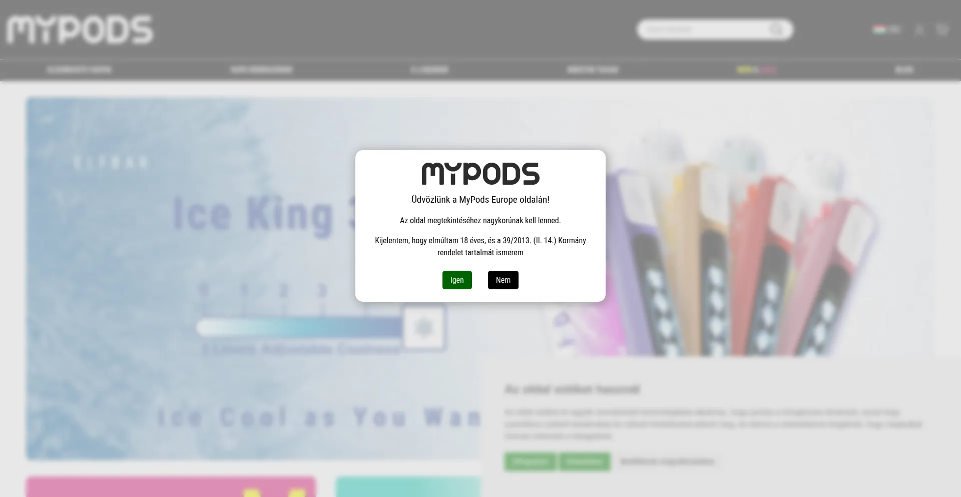Website screenshot of Mypodseurope.io