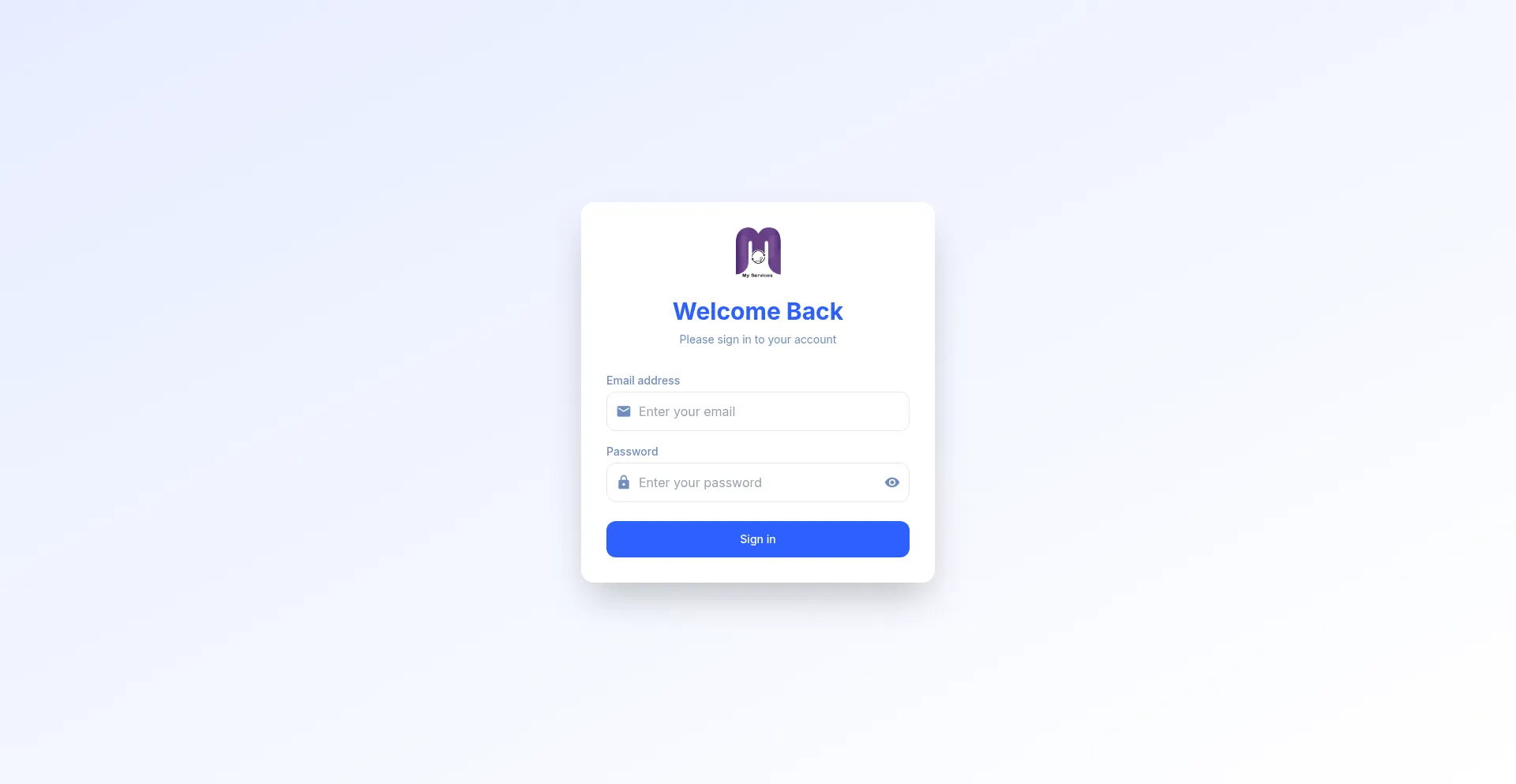 Website screenshot of Myserviceapp.me