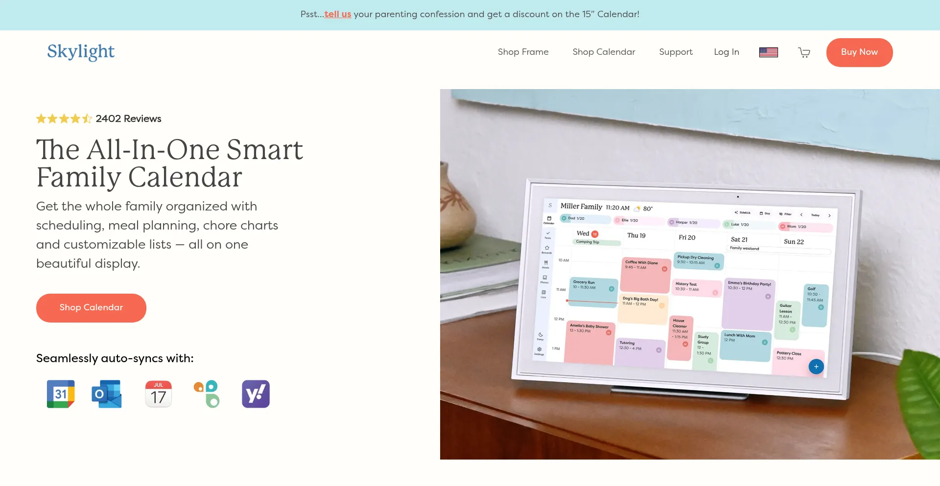 Website screenshot of Myskylight.com