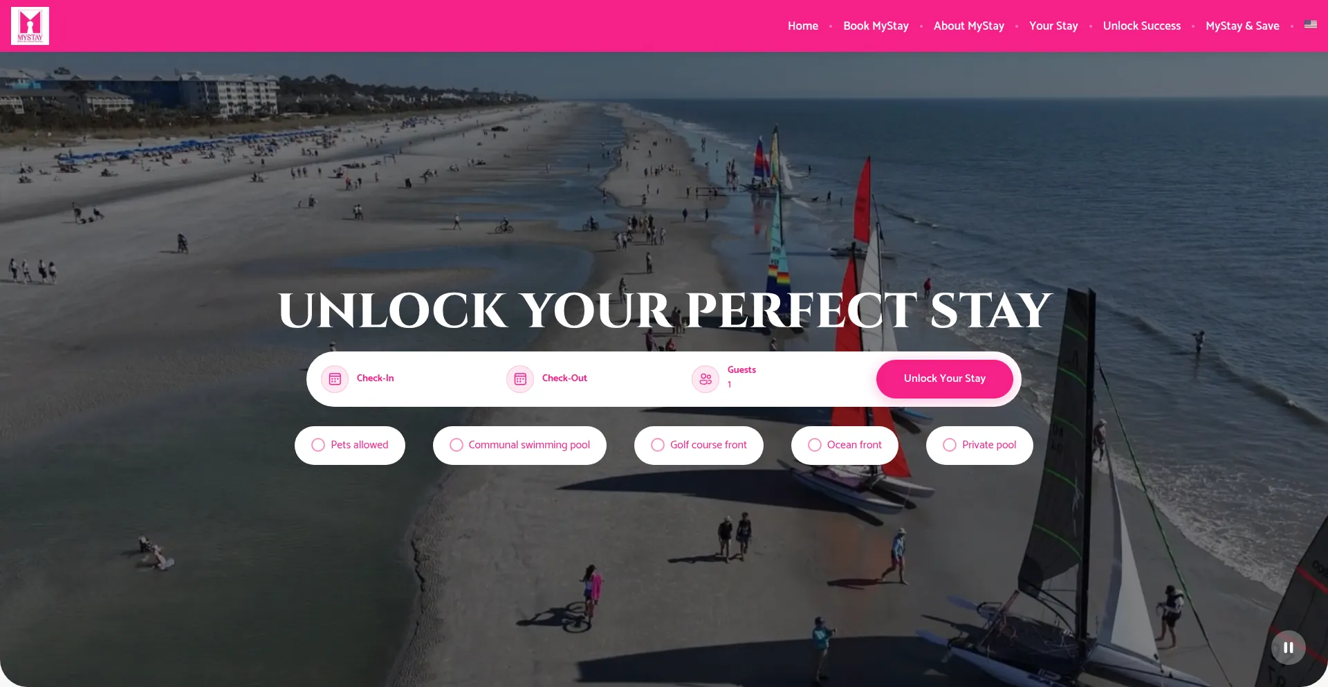 Website screenshot of Mystayhhi.com