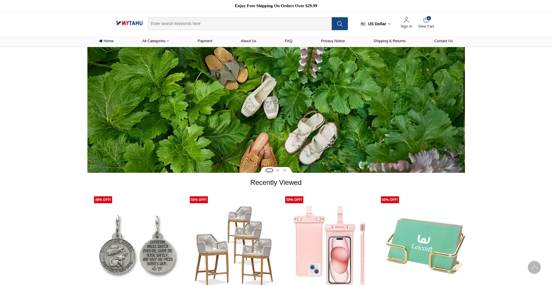 Website screenshot of Mytahu.com