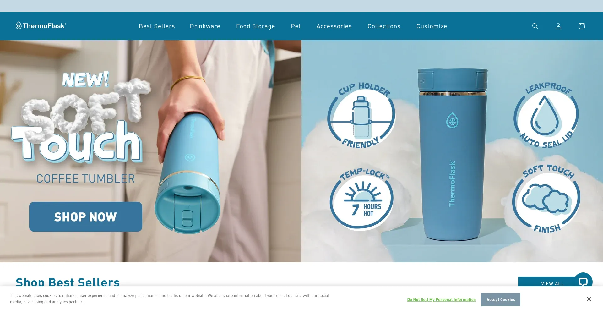 Website screenshot of Mythermoflask.com
