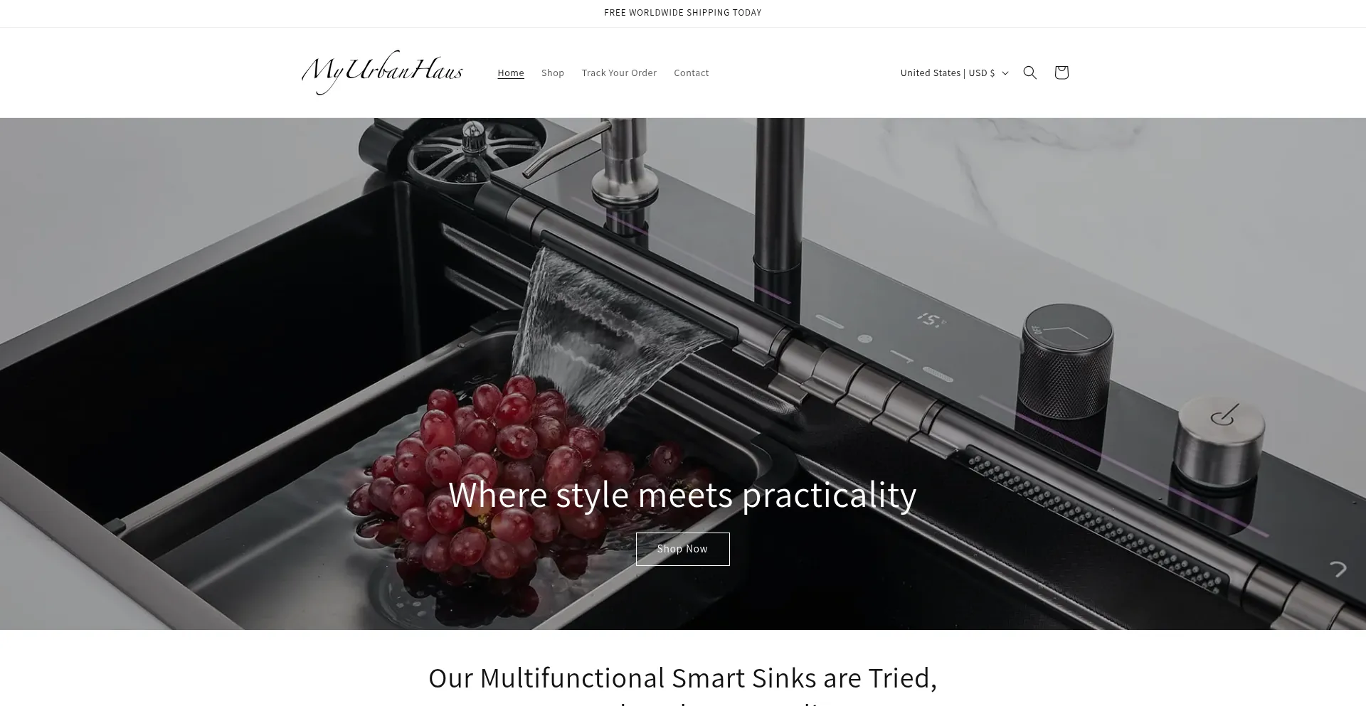 Website screenshot of Myurbanhaus.com