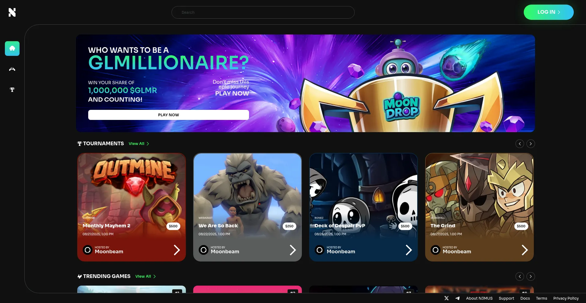 Website screenshot of N3mus.com