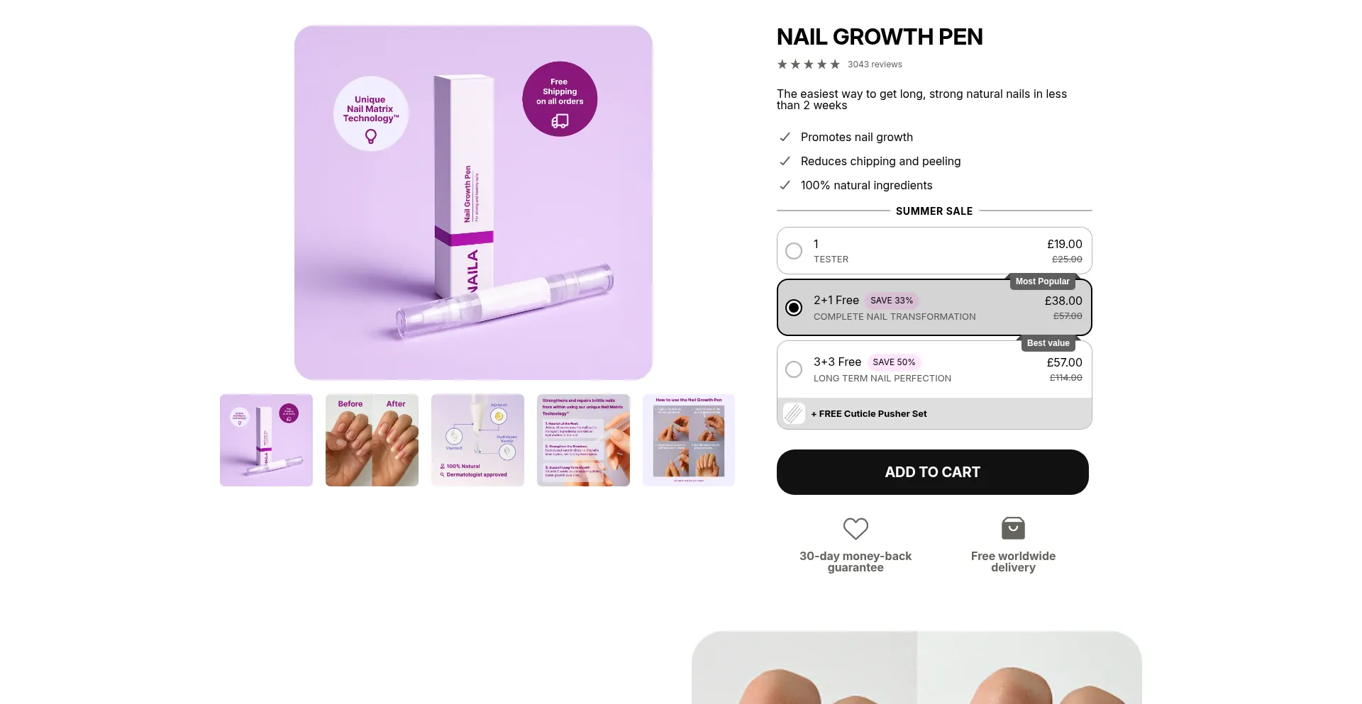 Website screenshot of Naila.uk