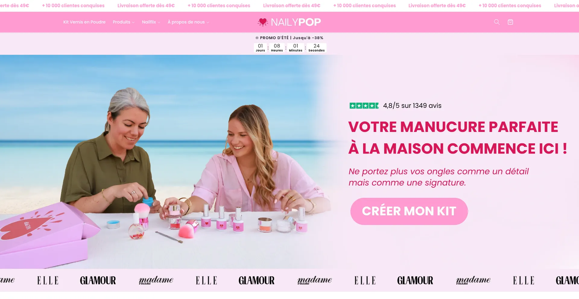 Website screenshot of Naily-pop.com