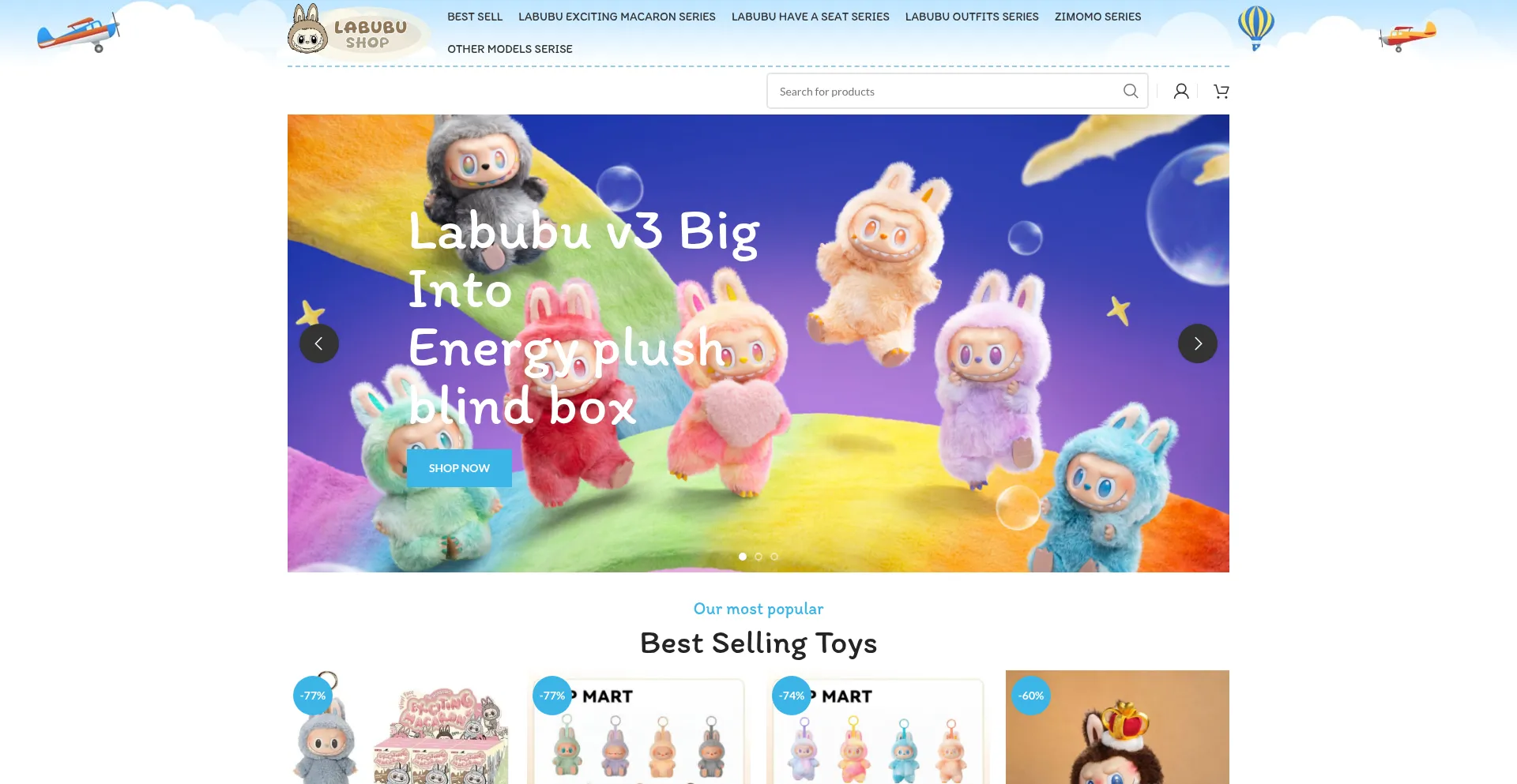 Website screenshot of Nasitoys.shop