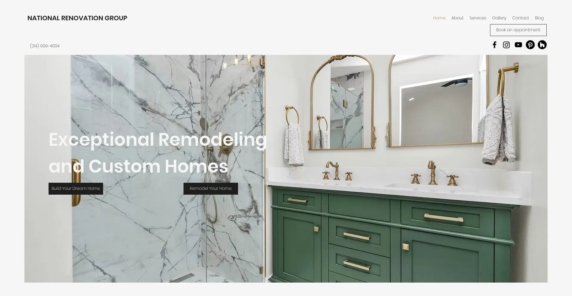 Website screenshot of Nationalrenovationgroup.com