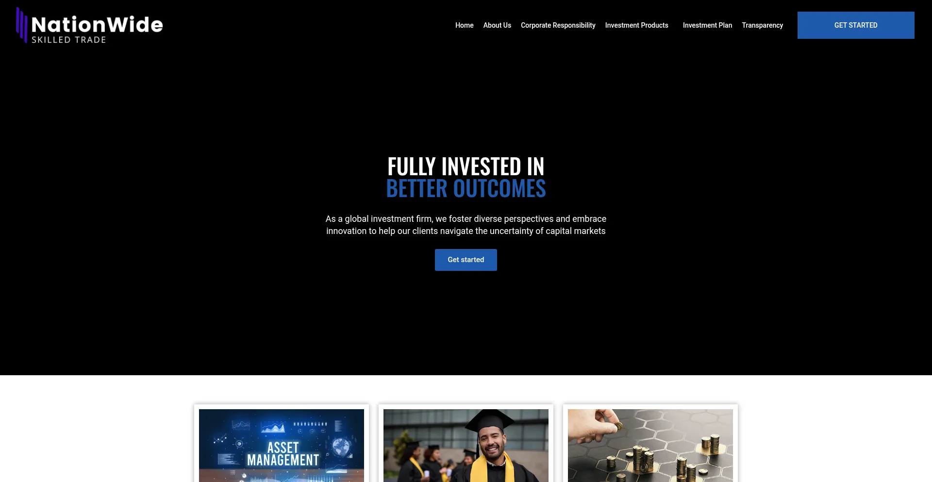 Website screenshot of Nationwideskilledtrade.com