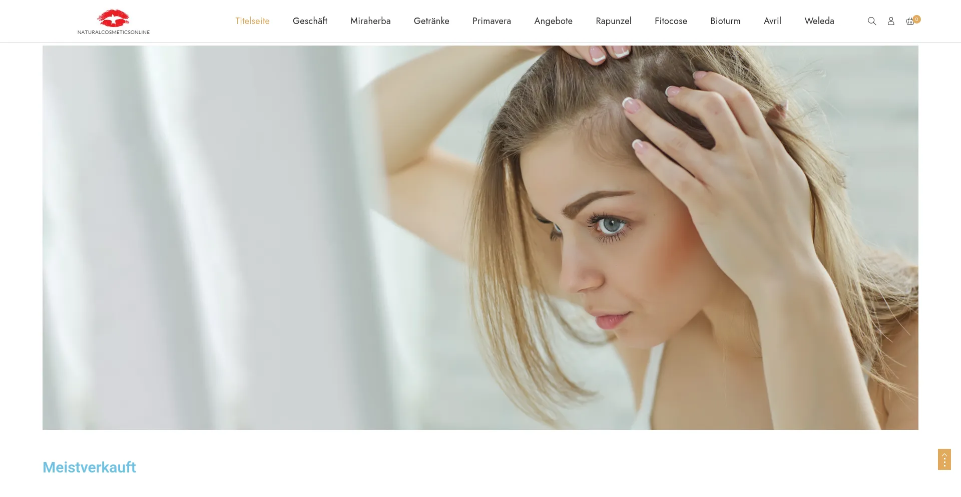 Website screenshot of Naturalcosmeticsonline.com