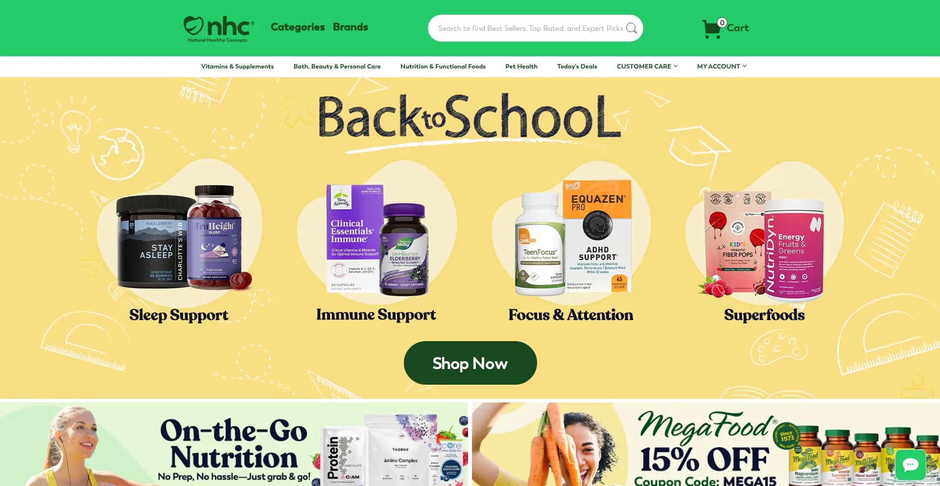 Website screenshot of Naturalhealthyconcepts.com