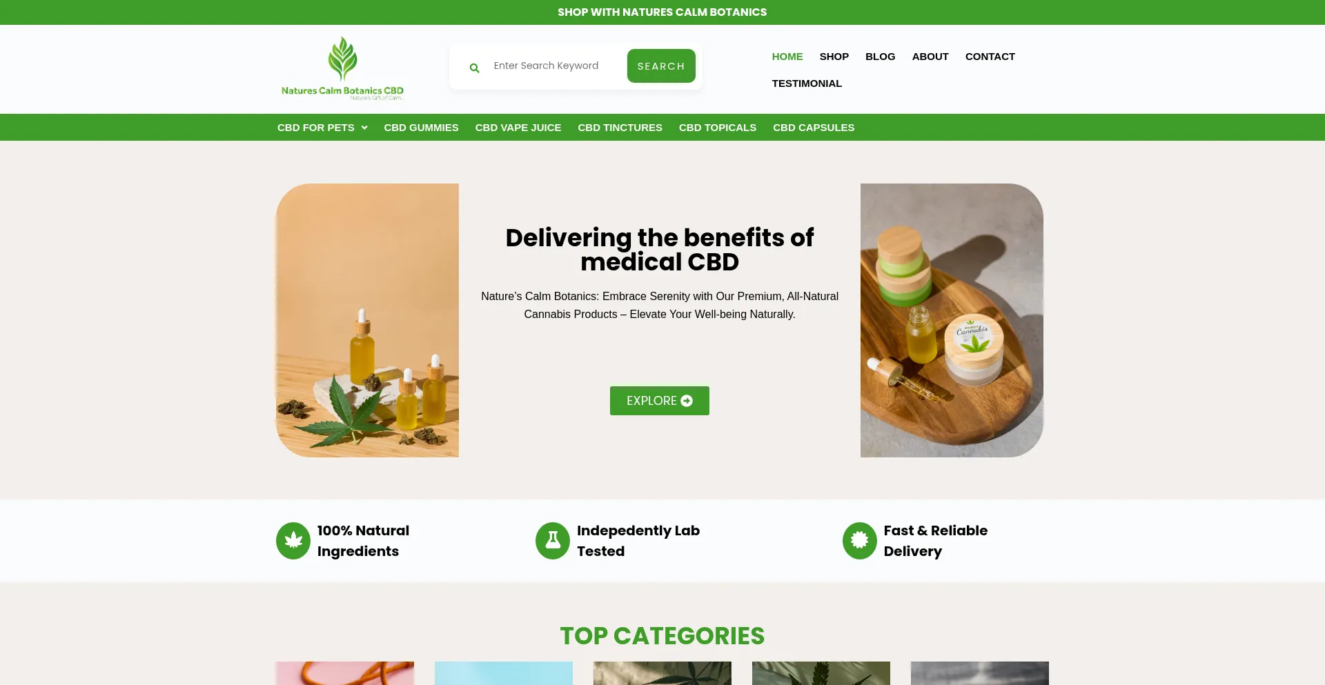 Naturescalmbotanics.com