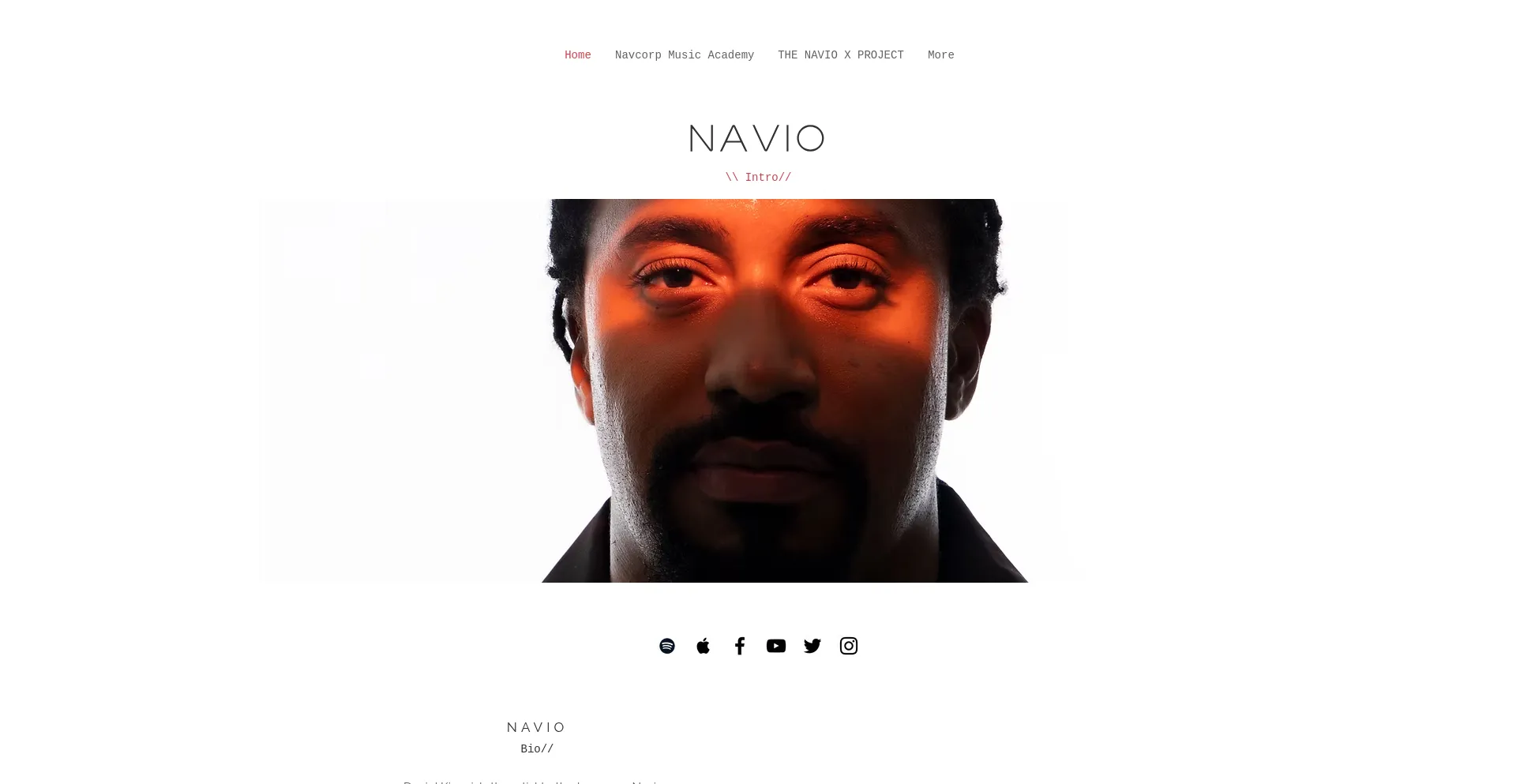 Website screenshot of Naviomusic.com