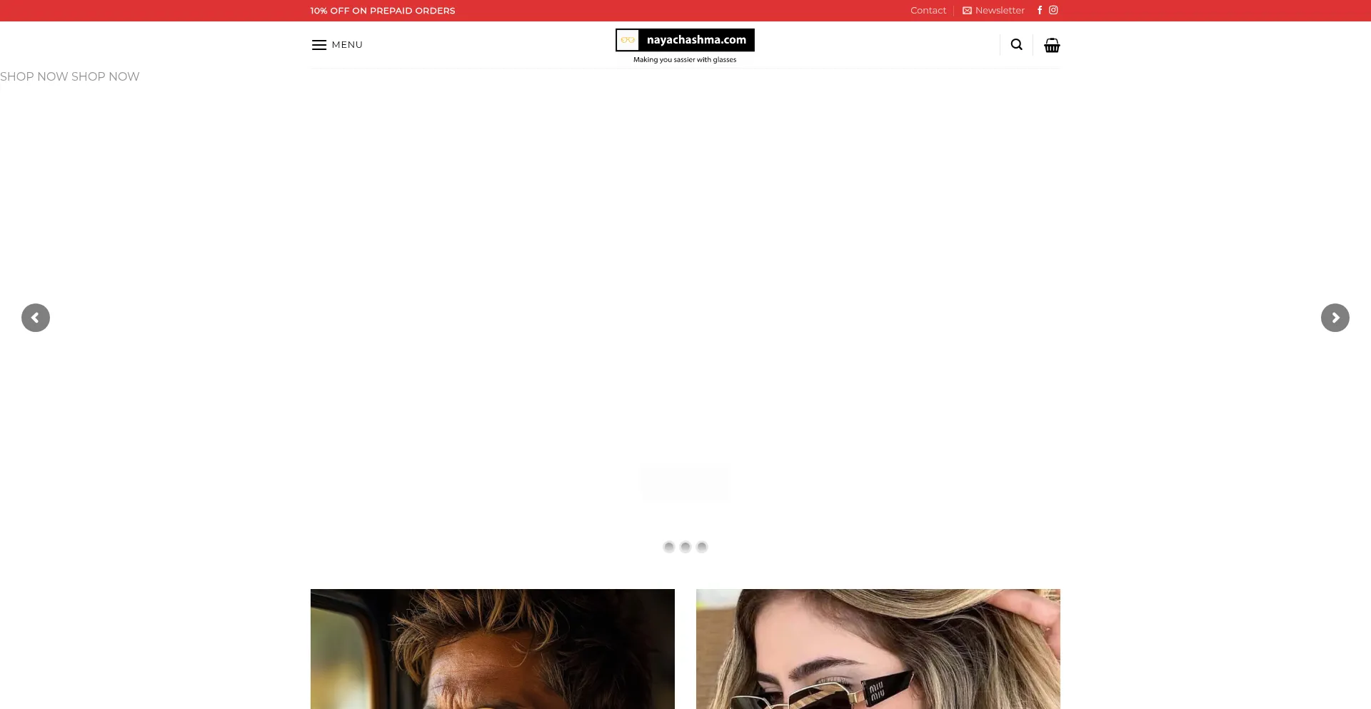 Website screenshot of Nayachashma.com