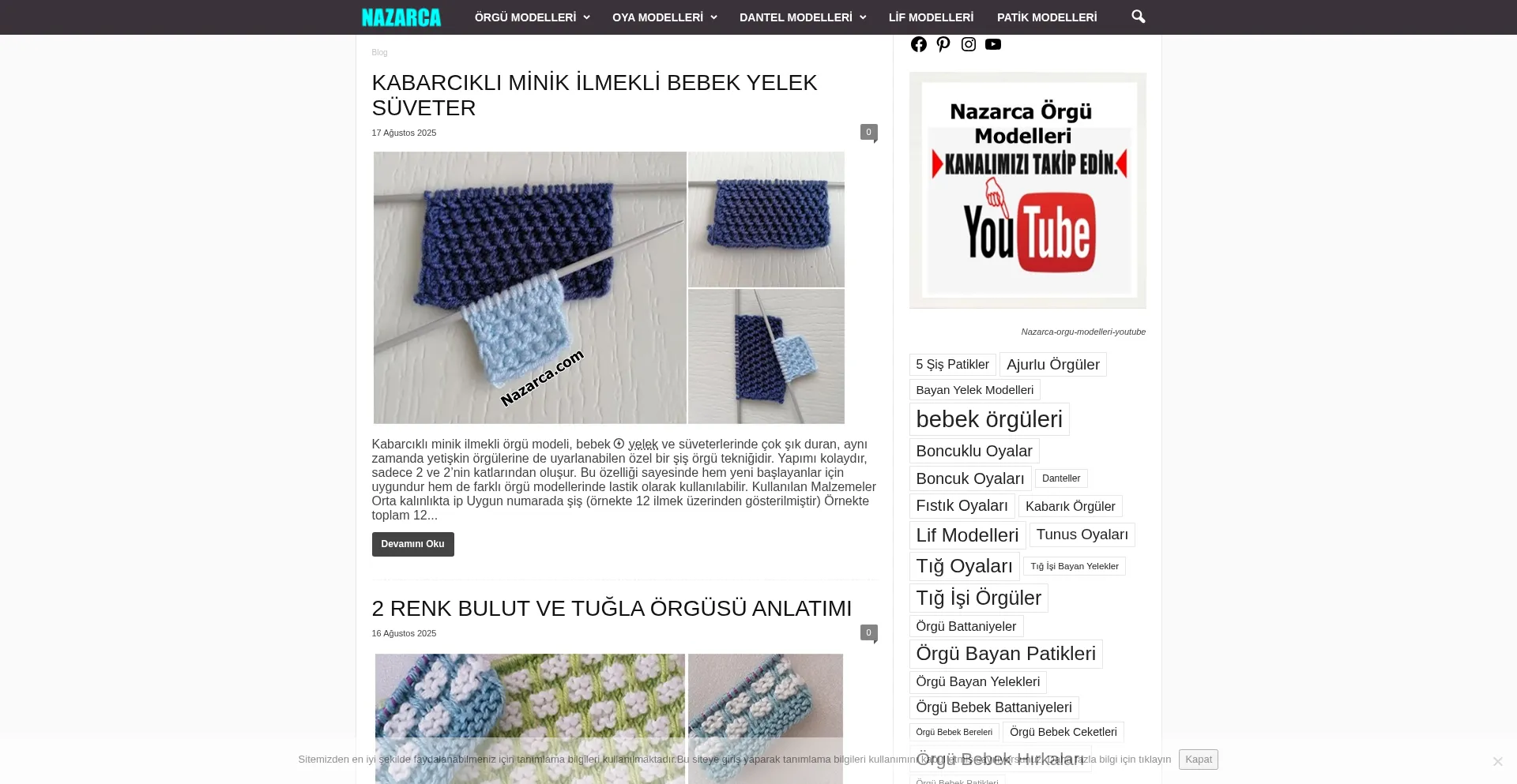 Website screenshot of Nazarca.com