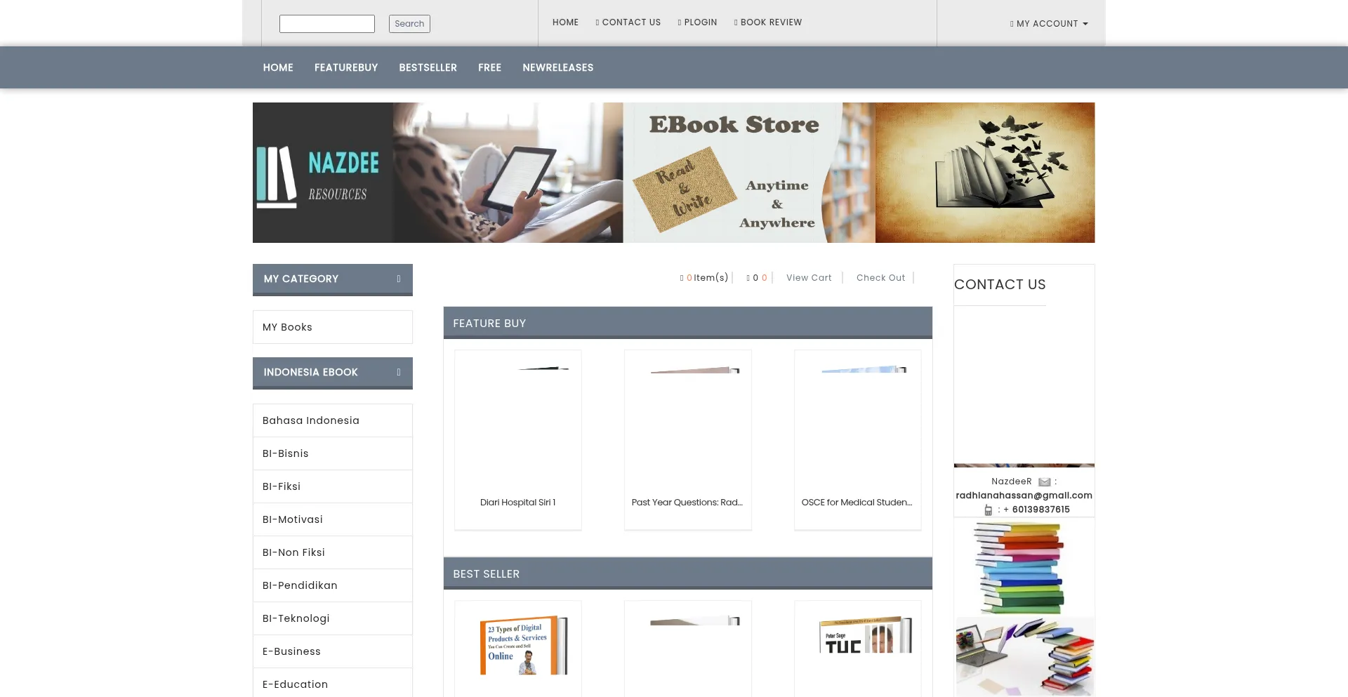Website screenshot of Nazdeeresources.com