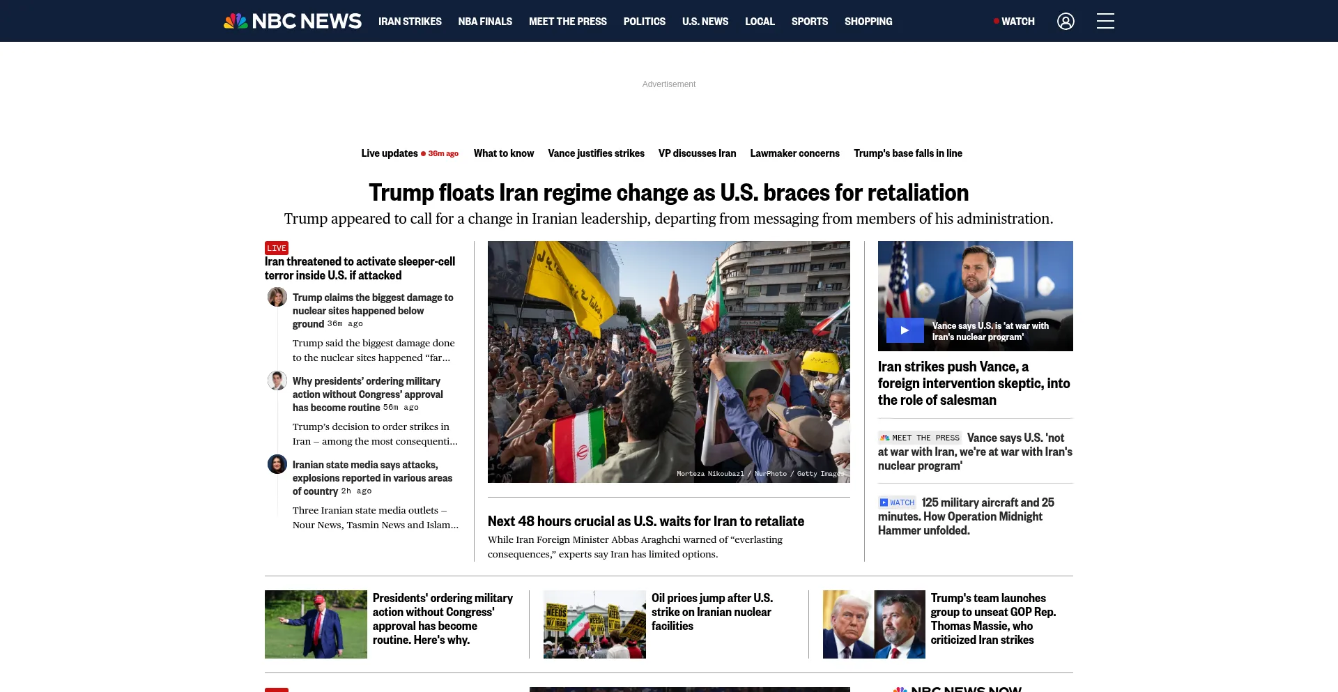 Website screenshot of Nbcnews.to