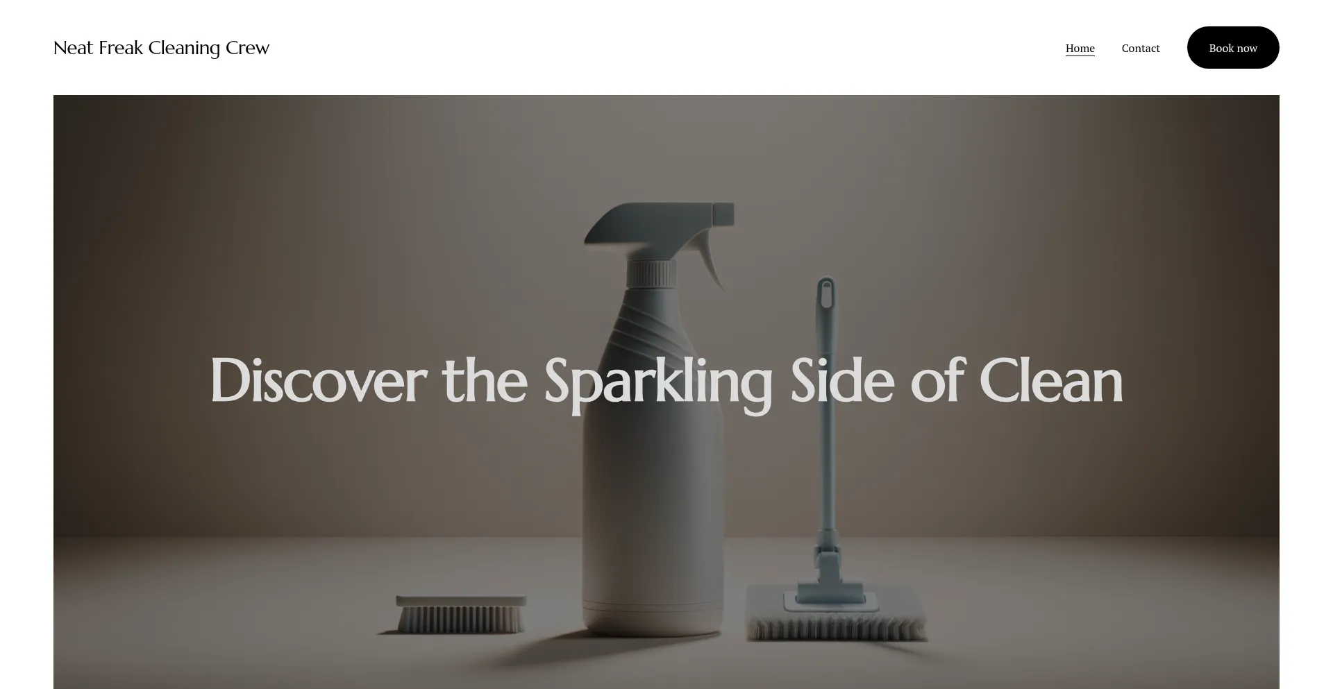 Website screenshot of Neatfreakcleaningcrew.com