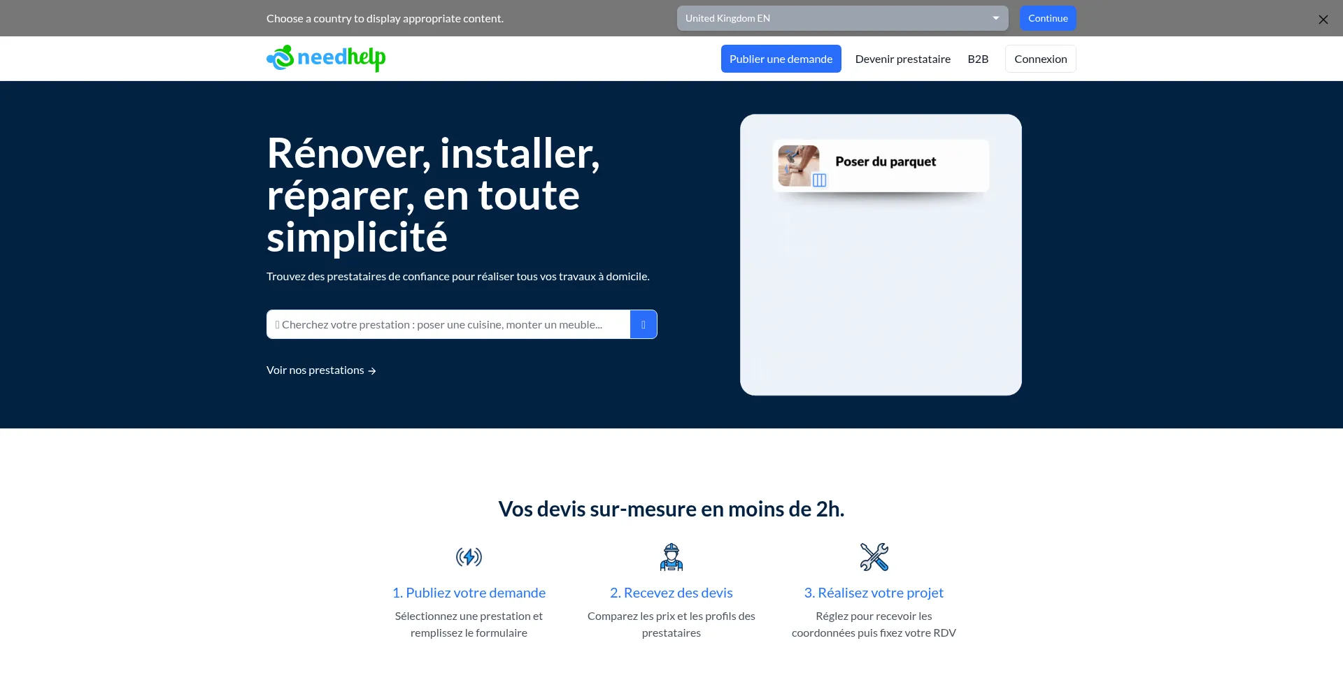 Website screenshot of Needhelp.com