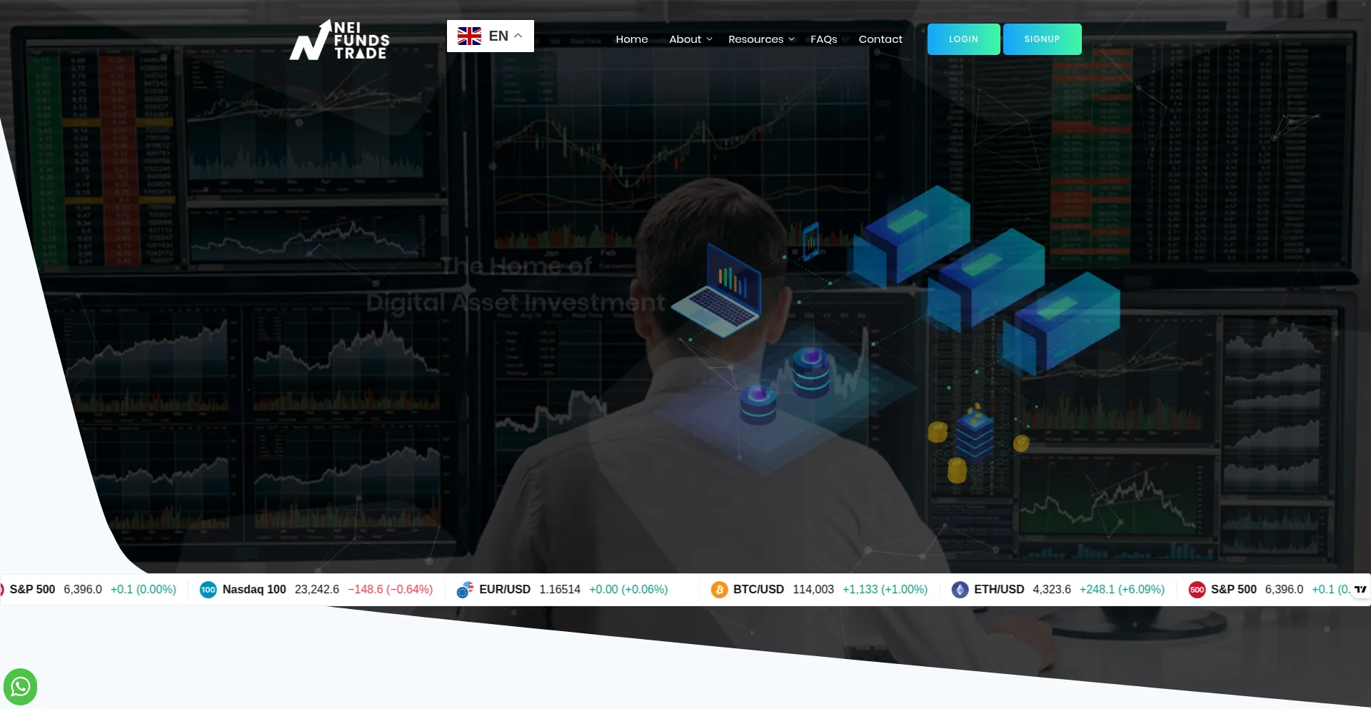 Website screenshot of Neifundstrade.com
