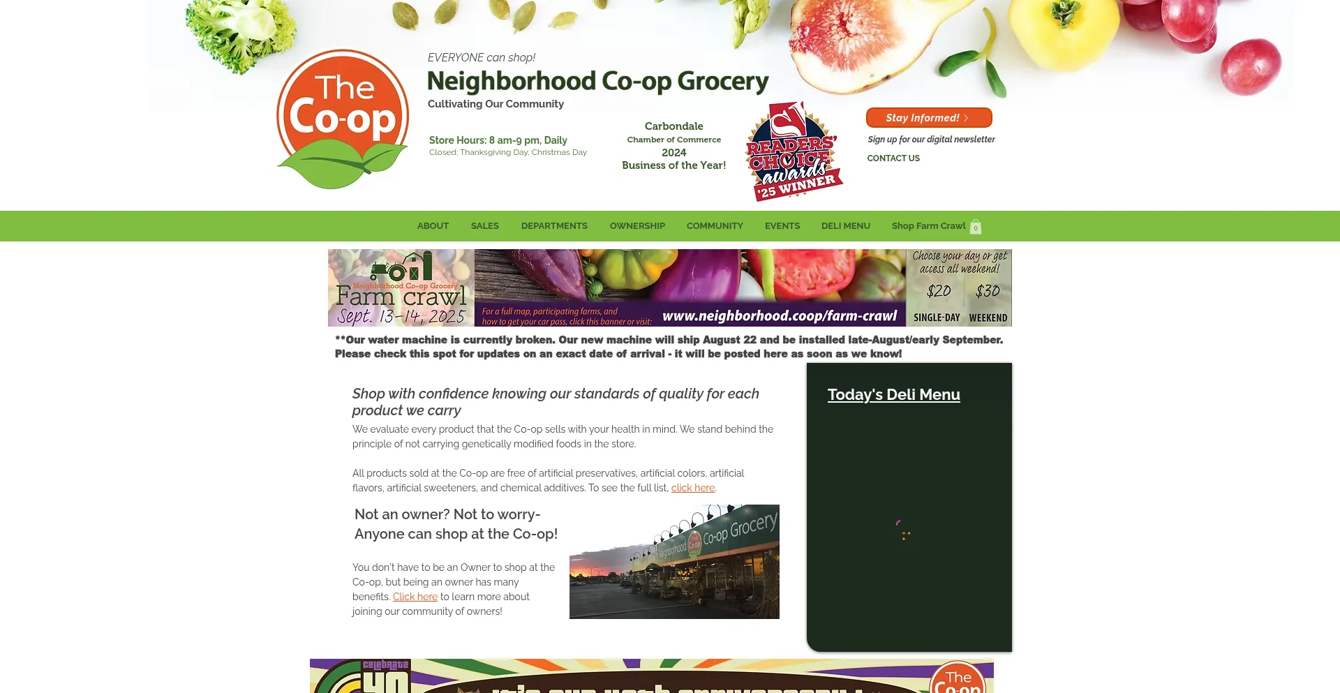 Website screenshot of Neighborhood.coop