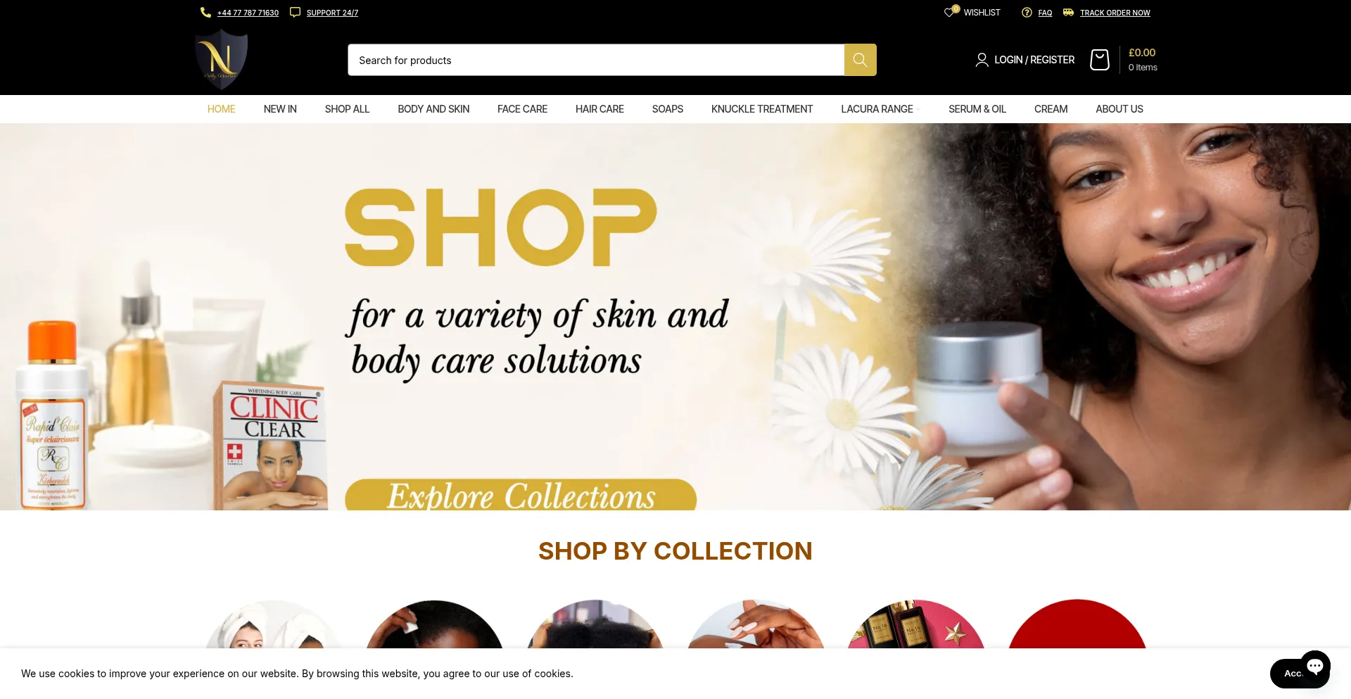 Website screenshot of Nellycosmetice.com