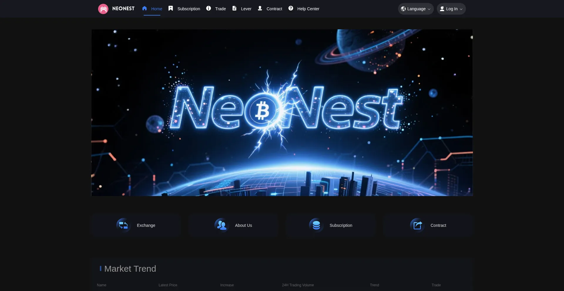 Website screenshot of Neonest.buzz