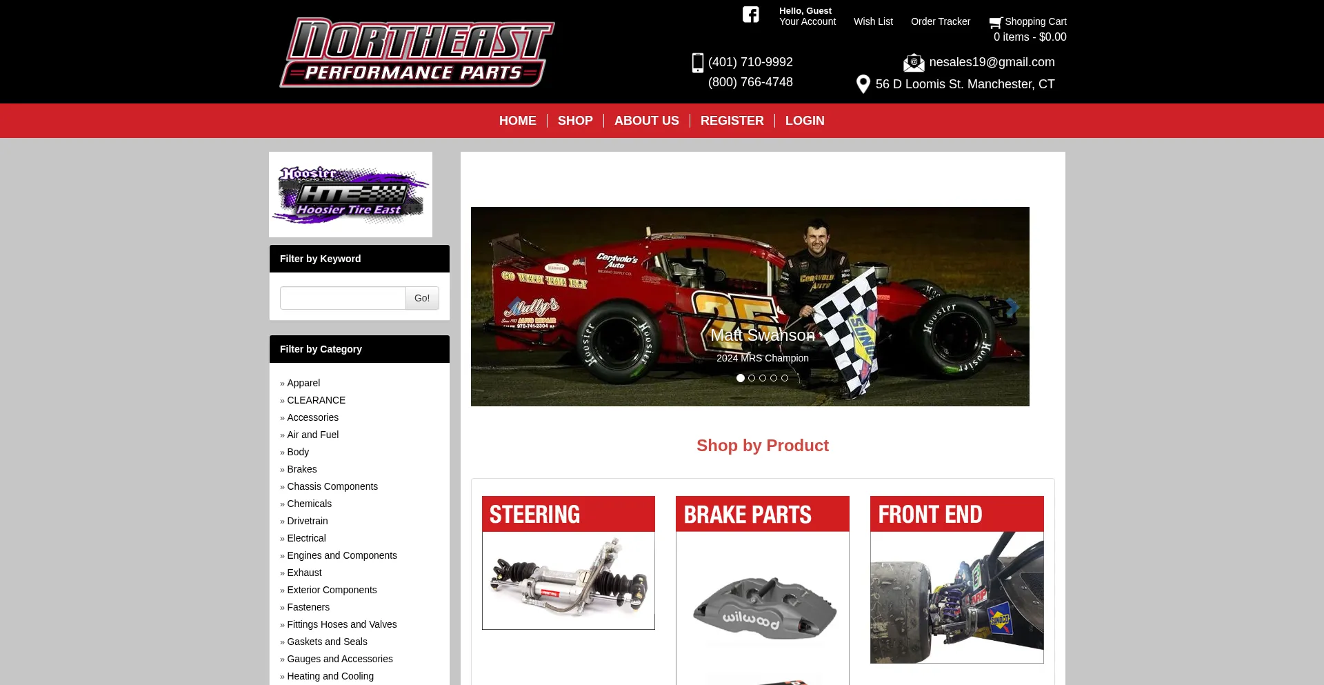 Website screenshot of Nerace.com