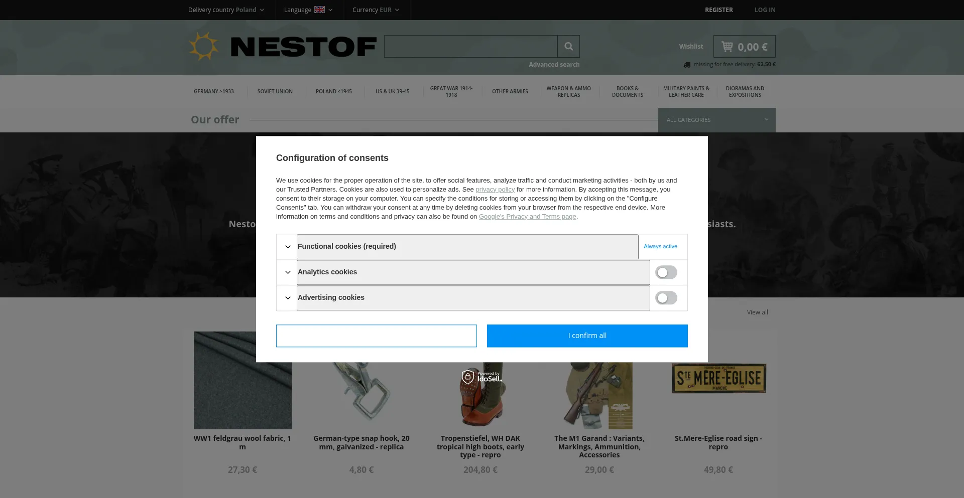 Website screenshot of Nestof.pl