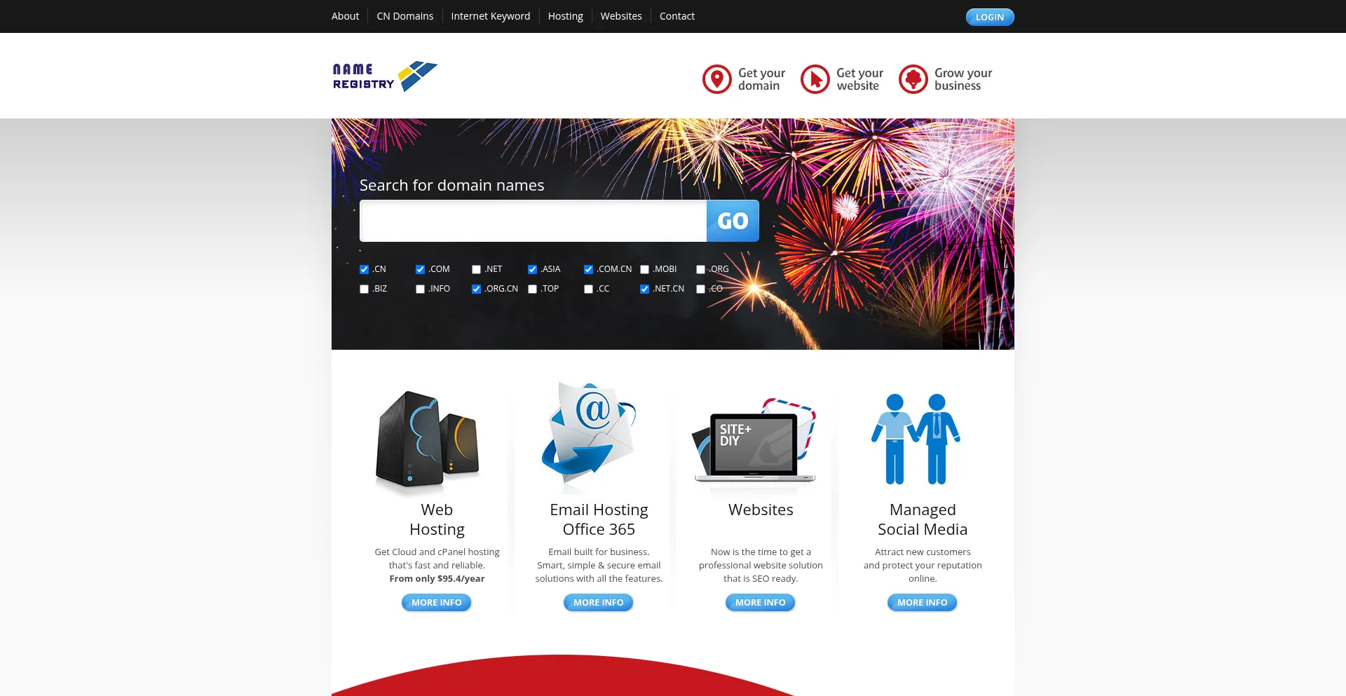 Website screenshot of Netdomains.org.cn