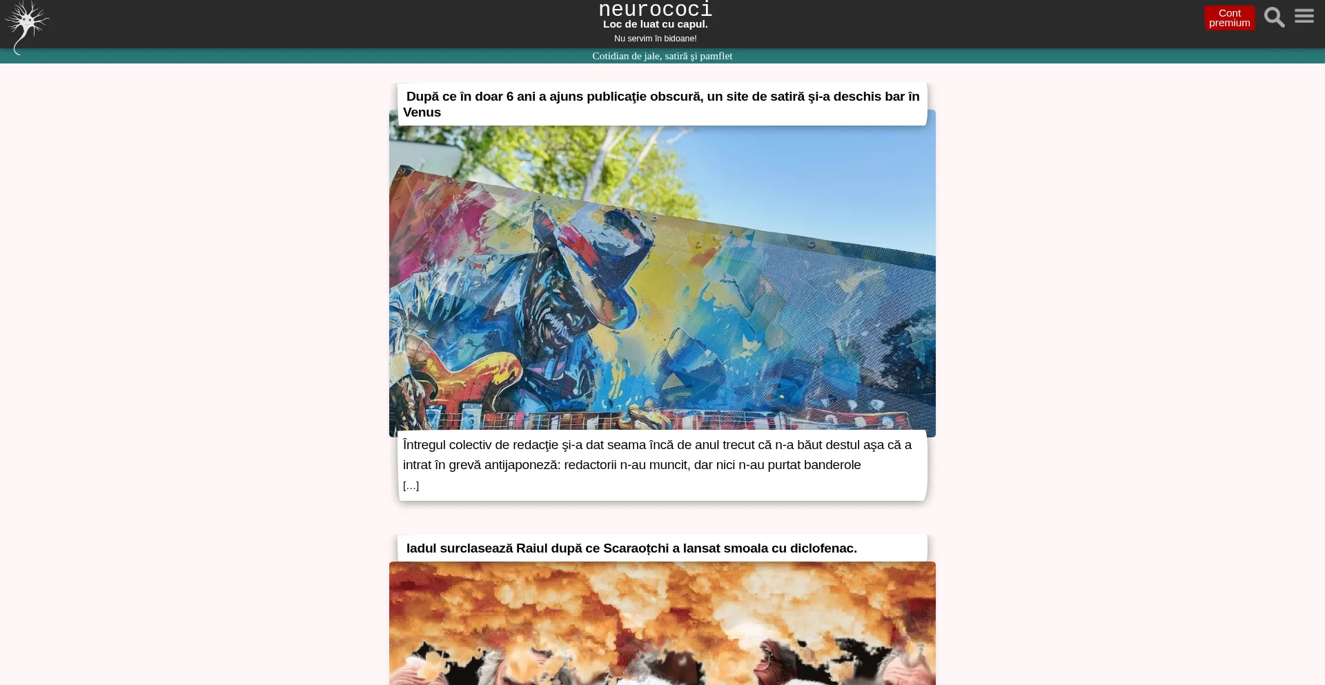 Website screenshot of Neurococi.ro