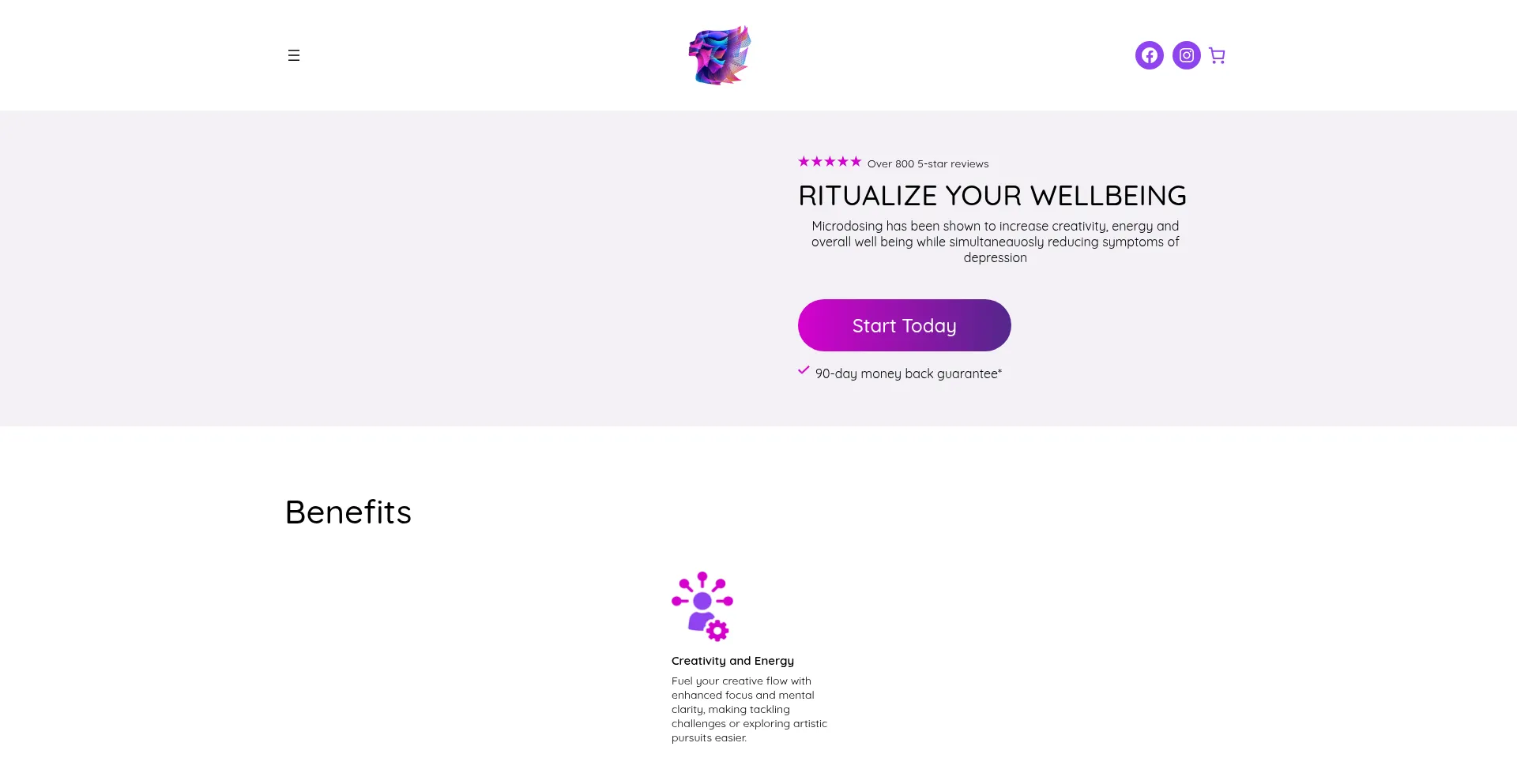 Website screenshot of Neurodose.ca