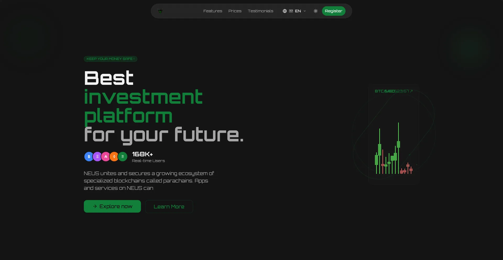 Website screenshot of Neus.live